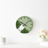 Moderner Farbblock Geo 1 Runde Wanduhr (Zuhause)