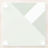 Moderner Farbblock Geo 2 Glasuntersetzer (Rückseite)