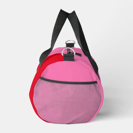 Moderner Farbblock - Heiß rosa und fett rotes Mono Duffle Bag (Rechts)