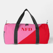 Moderner Farbblock - Heiß rosa und fett rotes Mono Duffle Bag (Rückseite)