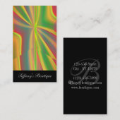 Moderner Farbblock Metallischer Zitronennebel grün Visitenkarte (Vorne/Hinten)