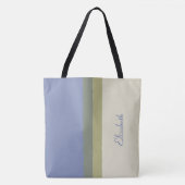 Moderner Farbblock mit blaugrünem Creme-Individuel Tasche (Vorderseite)