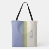 Moderner Farbblock mit blaugrünem Creme-Individuel Tasche (Rückseite)