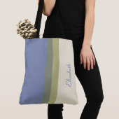 Moderner Farbblock mit blaugrünem Creme-Individuel Tasche (Von Nahem)