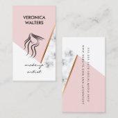 Moderner Farbblock | Rosa | Marmor Visitenkarte (Vorne/Hinten)