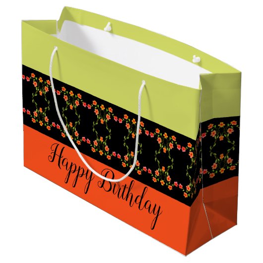 Moderner Farbdesigner Große Geschenktüte (Rückseite Schrägansicht)