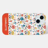 Moderner, farbenfroher, blumenreicher Individuelle Case-Mate iPhone Hülle (Rückseite (Horizontal))