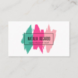 Moderner farbenfroher Brush Strokes Salon Terminkarte