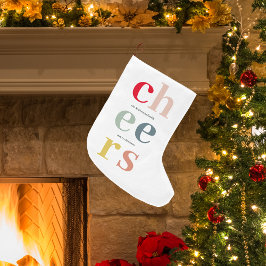 Moderner farbenfroher Fröhlichkeit Weihnachts-Stru Großer Weihnachtsstrumpf