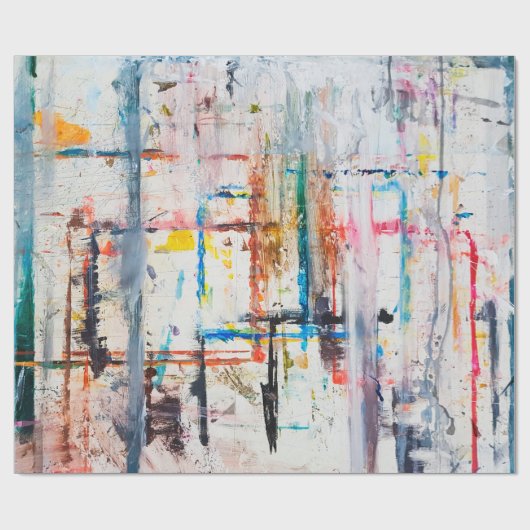 Moderner, farbenfroher Hintergrund. Kunst, zeitgen Geschenkpapier (Flach)