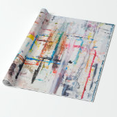 Moderner, farbenfroher Hintergrund. Kunst, zeitgen Geschenkpapier (Ungerollt)