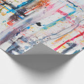 Moderner, farbenfroher Hintergrund. Kunst, zeitgen Geschenkpapier (Ecke)