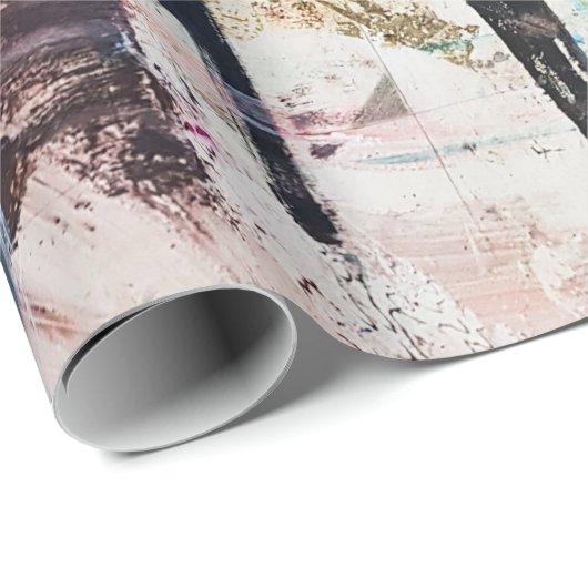 Moderner, farbenfroher Hintergrund. Kunst, zeitgen Geschenkpapier (Rolleneckpunkt)