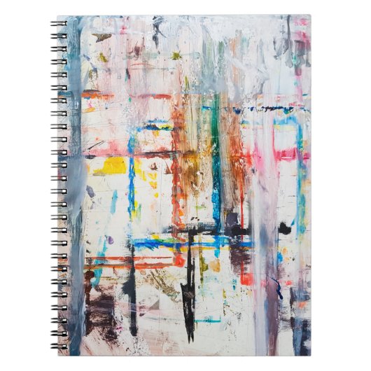 Moderner farbenfroher Hintergrund. Kunst, zeitgenö Notizblock (Vorderseite)