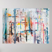 Moderner farbenfroher Hintergrund. Kunst, zeitgenö Poster (Vorne)