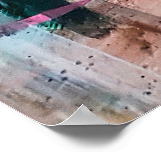 Moderner farbenfroher Hintergrund. Kunst, zeitgenö Poster (Ecke)