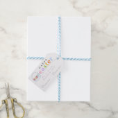Moderner farbenfroher Pastel Happy Oaster Egg Korb Geschenkanhänger (Mit Garn)