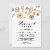 Moderner, farbenfroher Pumpkin Herbst Einladung (Vorderseite)