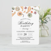 Moderner, farbenfroher Pumpkin Herbst Einladung (Stehend Vorderseite)