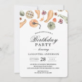 Moderner, farbenfroher Pumpkin Herbst Einladung (Vorderseite)