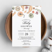 Moderner, farbenfroher Pumpkin Herbst Einladung