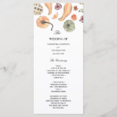 Moderner, farbenfroher Pumpkin Herbst Menükarte (Vorderseite)