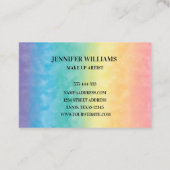 Moderner farbenfroher Regenbogen Elegantes Busines Visitenkarte (Rückseite)