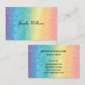 Moderner farbenfroher Regenbogen Elegantes Busines Visitenkarte (Vorne/Hinten)