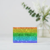 Moderner farbenfroher Regenbogen Elegantes Busines Visitenkarte (Stehend Vorderseite)