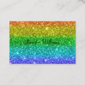 Moderner farbenfroher Regenbogen Elegantes Busines Visitenkarte (Vorderseite)