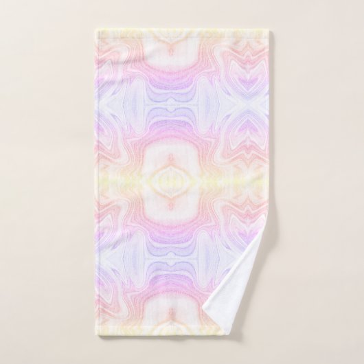 Moderner, farbenfroher Regenbogenmarmor Badhandtuch Set (Handtuch)