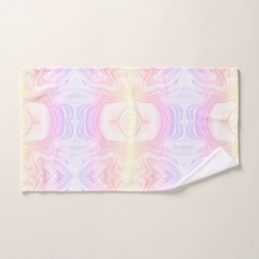 Moderner, farbenfroher Regenbogenmarmor Badhandtuch Set (Handtuch)