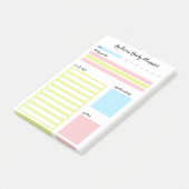 Moderner farbenfroher Tagesplaner Post-it Klebezettel (angewinkelt)