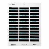 Moderner Farbenfroher und bearbeitbarer Text Adressaufkleber (Vorne)