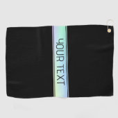 Moderner Farbenfroher und bearbeitbarer Text Golfhandtuch (Horizontal)