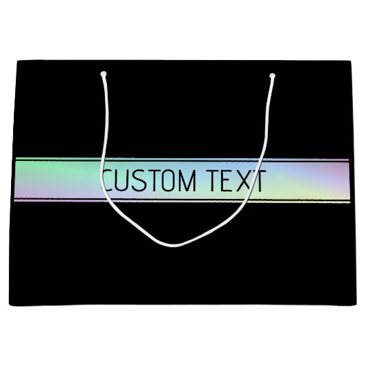 Moderner Farbenfroher und bearbeitbarer Text Große Geschenktüte (Vorderseite)