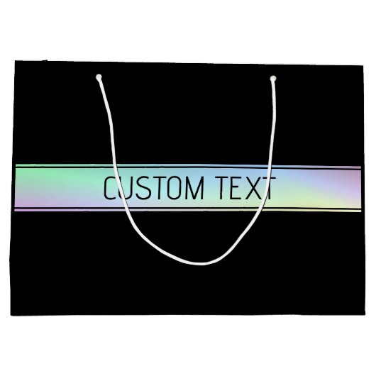 Moderner Farbenfroher und bearbeitbarer Text Große Geschenktüte (Rückseite)