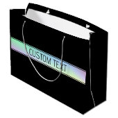 Moderner Farbenfroher und bearbeitbarer Text Große Geschenktüte (Rückseite Schrägansicht)