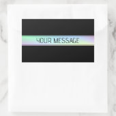 Moderner Farbenfroher und bearbeitbarer Text Rechteckiger Aufkleber (Tasche)