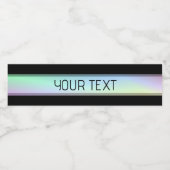 Moderner Farbenfroher und bearbeitbarer Text Wasserflaschenetikett (Einzelnes Label)