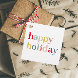 Moderner, farbenfroher Urlaub Geschenkanhänger