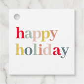 Moderner, farbenfroher Urlaub Geschenkanhänger (Vorderseite)