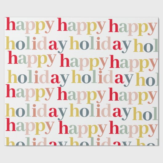 Moderner, farbenfroher Urlaub Geschenkpapier (Flach)