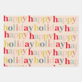 Moderner, farbenfroher Urlaub Geschenkpapier Set (Vorderseite 3)