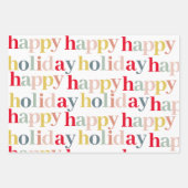 Moderner, farbenfroher Urlaub Geschenkpapier Set (Vorderseite)