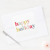 Moderner, farbenfroher Urlaub Quadratischer Aufkleber (Umschlag)