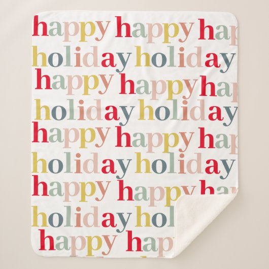 Moderner, farbenfroher Urlaub Sherpadecke (Vorderseite)