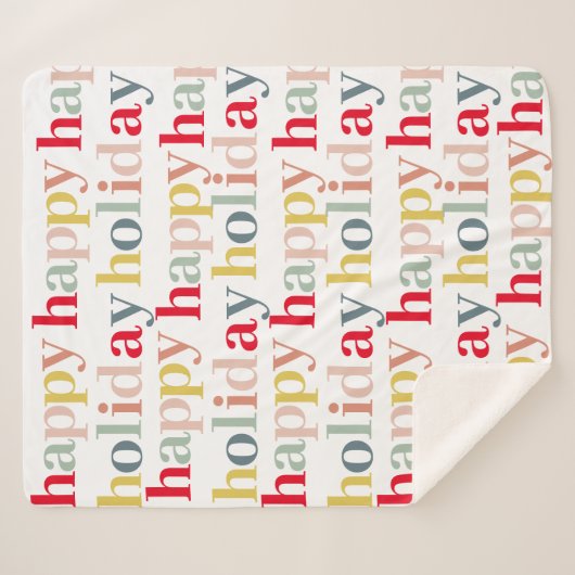 Moderner, farbenfroher Urlaub Sherpadecke (Vorderseite (Horizontal))