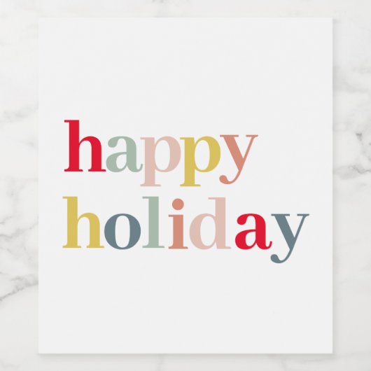 Moderner, farbenfroher Urlaub Weinetikett (Einzelnes Label)