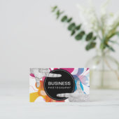 Moderner Farbfluß übergibt Rahmen-Fotografie Visitenkarte (Stehend Vorderseite)